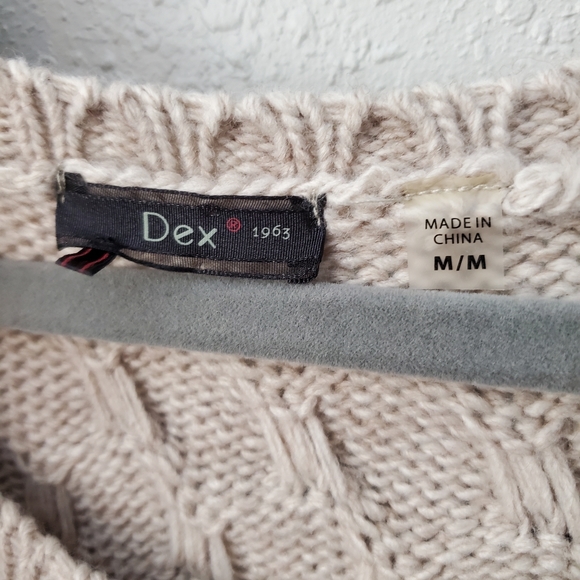 DEx Clothing Oatmeal Melange sweater 427468 D. NWT. - Picture 6 of 7